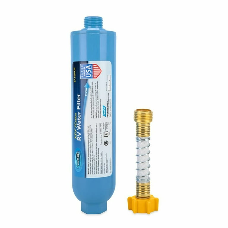 Camco TastePure RV/Marine Water Filter with Flexible Hose Protector