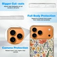 thumbnail image 6 of Case For Apple iPhone Air / 17 Pro / 17 Pro Max Series Case, Slim Thin Transparent Flexible Clear TPU Shockproof Phone Case For iPhone 17 Series, Wildflower Floral, 6 of 6