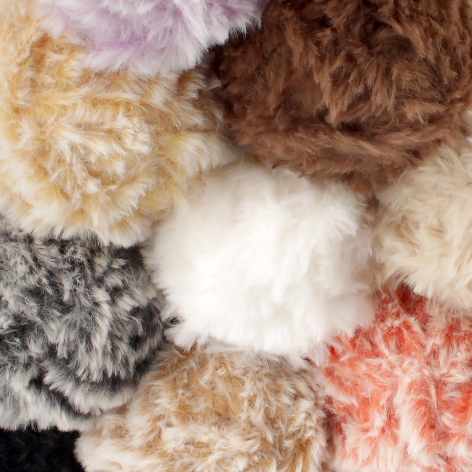 JubileeYarn Luxe Fluff Yarn - 100g/Skein Chunky Polyester Faux Fur - Strix - 2 Skeins