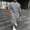 003Gray, variant on Men's Linen Set Cotton Short Sleeve Trendy Texture Shirts and Lounge Shorts Loose Outfits Cozy Tracksuit with Pockets Khaki XL