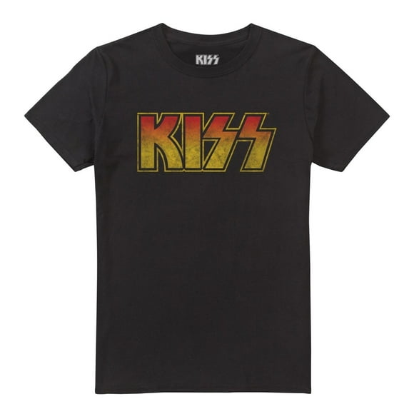 Kiss T-Shirt en Coton avec Logo Vintage Adulte