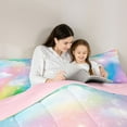thumbnail image 4 of Feelyou Rainbow Stars Sky Bedding Comforter Set 7pcs, Deamy Princess Queen Bedding Sets, 4 of 8