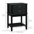 thumbnail image 3 of HOMCOM Modern End Table, Nightstand Bedside Table with Drawer Black, 3 of 10