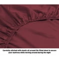 thumbnail image 3 of Fresh Home 1000 Thread Count Egyptian Quality Cotton Deep Pocket Dobby Stripe Sheet Set Burgundy - Full, 3 of 5