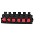 thumbnail image 1 of Unique Bargains Rouge Noir 12 Terminal Double Rangée 12 Position Push Haut-Parleur Prise Connecteur Carte, 1 of 2
