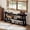 Black, variant on Finmind 63" Solid Wood Entryway Bench with Storage, 3-Tier Farmhouse Shoe Rack Bench for Hallway, Foyer, Entrance, Mudroom, Rustic Brown