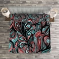 thumbnail image 3 of Ambesonne Art Quilted Bedspread Set 3 Pcs, Shapes with Dim Colors, Queen Size, Multicolor, 3 of 3
