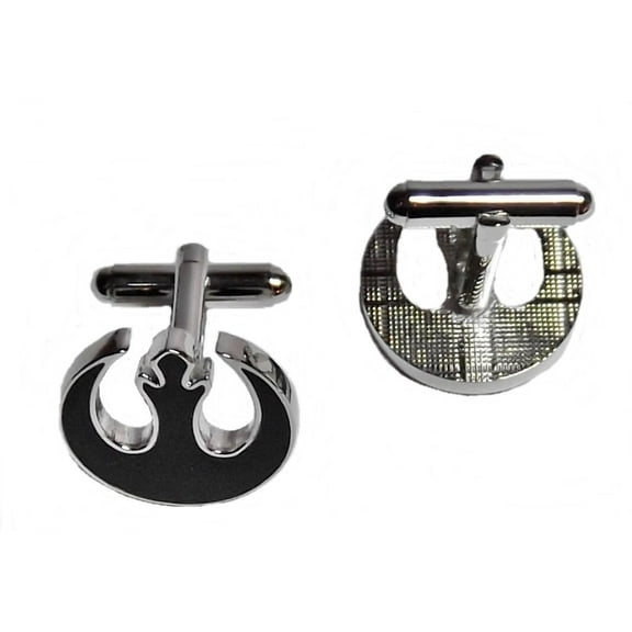 Star Wars Rebel Alliance Logo Silvertone/Enamel Cufflinks