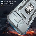 thumbnail image 3 of Designed for iPhone 15 Case Silvery,with Camera Cover and Kickstand,[Military-Grade Protection Case],Case for iPhone 15-6.1inch, 3 of 12