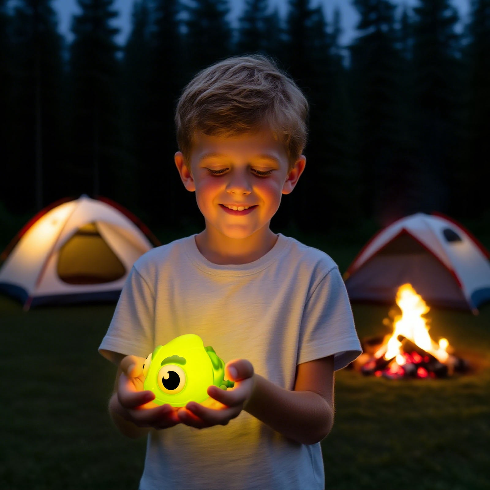Junepar Cute Night Light Rechargeable - 3 levels Dimming Baby Nursery Lamp - Silicone Tap Lights