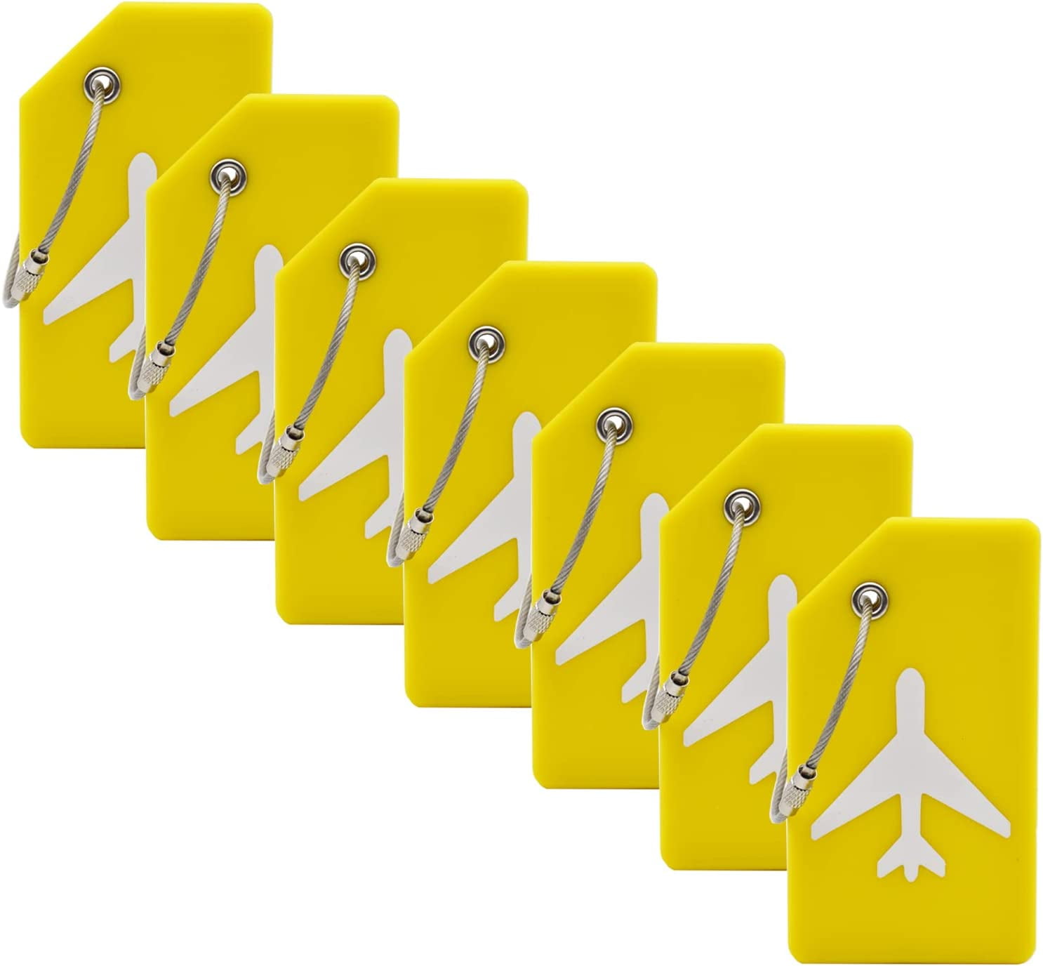 "7 Pack Silicone Luggage Tag Baggage Handbag Travel Suitcase Tags with