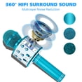 thumbnail image 3 of BONAOK 2 Pack Wireless Bluetooth Karaoke Microphone for Kids, 5-in-1 Portable Handheld Mic Speaker Machine,Kids Toys for Girls Boys Gift Birthday(Rose Gold & Blue), 3 of 7