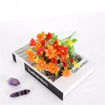 FNGZ Artificial Clearance Promo Bundles Artificial Flower Faux Silk Daisy Wildflowers Shrubs Plants Decoration Orange