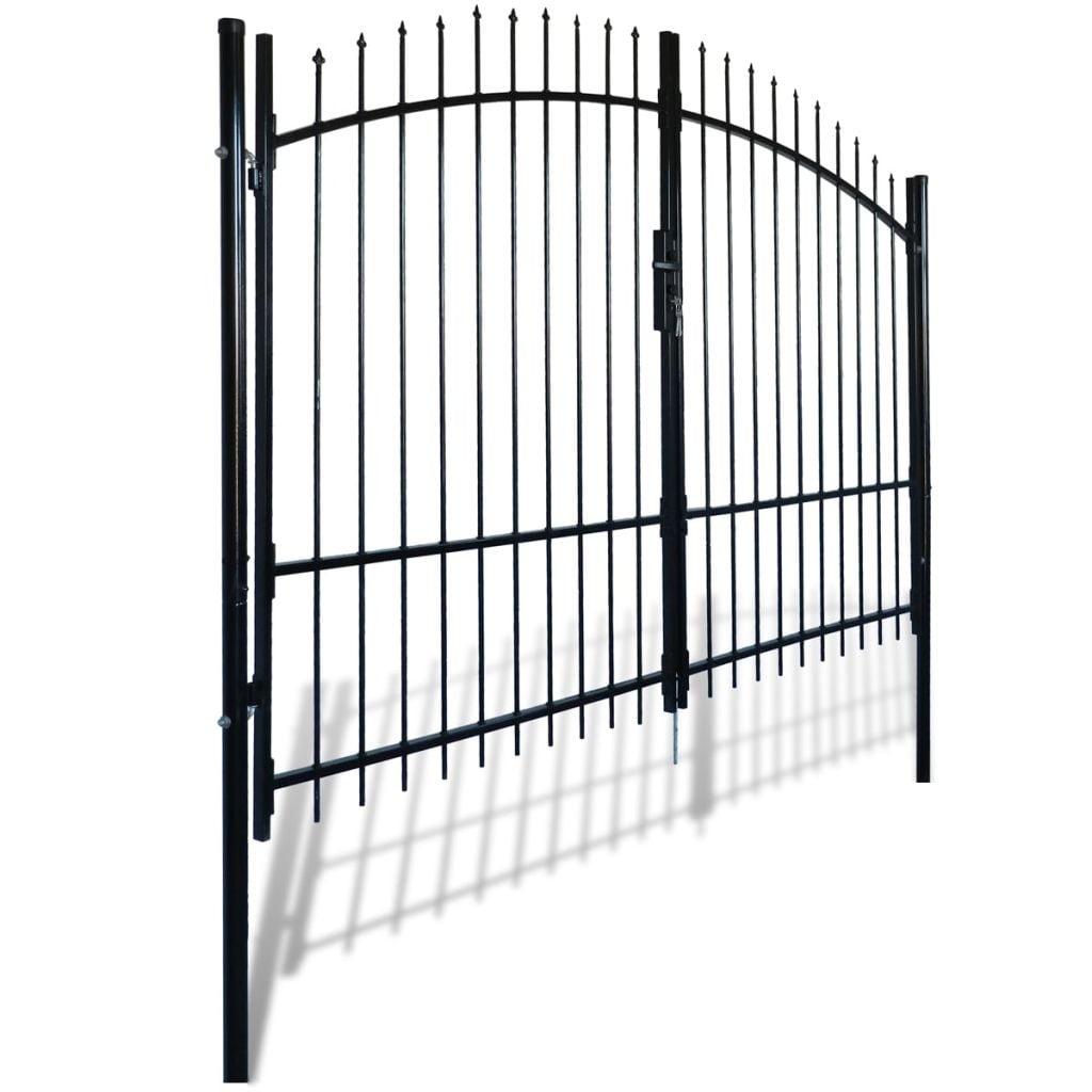 Dcenta Double Door Fence Gate with Spear Top 10' x 7'
