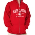 thumbnail image 3 of North Carolina Cute Footprints Beach Zip Up Hoodie Men's Women's Brisco Brands X, 3 of 6