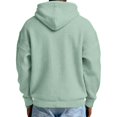 thumbnail image 5 of Mens Waffle Hoodies Zip Up Oversized Long Sleeve Hooded Jacket Drawstring Hooded Cardigan Casual Fall Winter Streetwear Daily Wear, 5 of 5