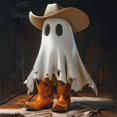 thumbnail image 4 of Estatua de fantasma de Halloween 2024, estatuas de fantasma de vaquero, estatua de fantasma de Halloween con botas de vaquero, decoración de Halloween, lindas decoraciones de Halloween para interiores, 4 of 5