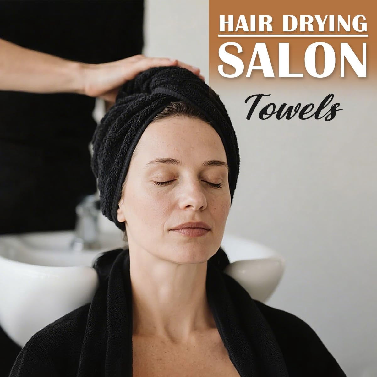 Salon Towels 24 Pack, ber Hair Salon Towel 16 x 29 Inch, Super Soft and Absorbent Black Towels for Salon, Hand, Gym, Bath, Spa and Home Hair Care, Not Bleach Proof