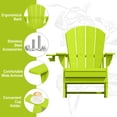 thumbnail image 5 of AreShark Adirondack Chair Set of 2,HDPE All-Weather Patio Chairs Outdoor with Cup Holder, Lawn Chair with Weather Resistant for Outside Deck Lawn Garden, Weight Capacity Up to 380 Lbs –Light Green, 5 of 8