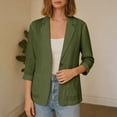 thumbnail image 6 of Spring Jackets For Women Solid Color Casual Button Three Quarter Sleeve Top For Everyday Airy Layered Wear Light Jackets For Women, 6 of 7