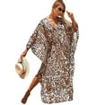thumbnail image 1 of ZHAOCHENG EDOLYNSA Vestidos caftán de talla grande para mujer Trajes de baño estampados Bata caftán de playa Ropa de estar por casa maxi, 1 of 4