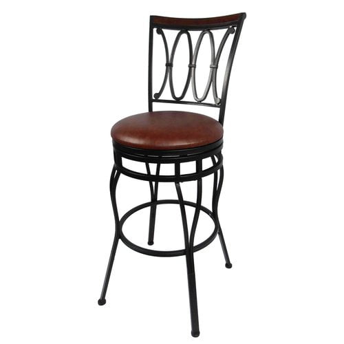 Better Homes & Gardens Adjustable 24" or 29" Brown PU Leather Swivel