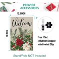 thumbnail image 3 of Holly Berries Christmas Welcome Poinsettia Garden Flag 12.5 x 18 Inch Vertical Double Sided Burlap Winter Snowflakes Small Yard Flag Winter Holiday Seasonal Outdoor Outside Decoration, 3 of 6
