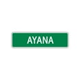 thumbnail image 1 of Ayana Girls Children Name Indoor Outdoor Letter Printed Label Wall Plaque Decoration Aluminum Metal Sign 4"x13.5", 1 of 1