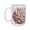 white, variant on 15oz 'Blushing Rose Bouquet' Ceramic Mug - A Romantic Floral Sipper
