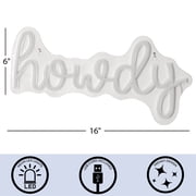 Urban Shop 9.5 x 21 Howdy White LED Wall Sign