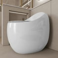 thumbnail image 5 of 1-Piece 1.28 GPF Single Flush Egg Shape Toilet in Glossy White, 5 of 13