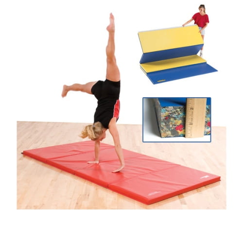 Bonded Foam Gymnastics Mats by GSC, 4 Side Fasteners 4' x 8' x 2