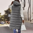 thumbnail image 5 of Karight Womens Puffer Vests Lightweight Long Sleeveless Quilted Puffer Jacket Long Puffy Vest With Hood Winter Warm Coats, 5 of 8