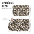 thumbnail image 3 of Brown and White Leopard Print Bath Mat Set Of 2,Non-Slip Rug for Bathroom,Kitchen,Bedroom,Entrance, 30x17 and 23.5x15.7 Inches, 3 of 5