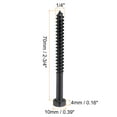 thumbnail image 2 of Uxcell 1/4" x 2-3/4" Carbon Steel Phillips Head Half Thread Self-Tapping Hex Lag Screws 25 Pack, 2 of 5