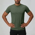 thumbnail image 2 of JFOPQVSM Men's Sports T Shirt Summer Solid Color Quick Drying Breathable Printed T Shirt, 2 of 7