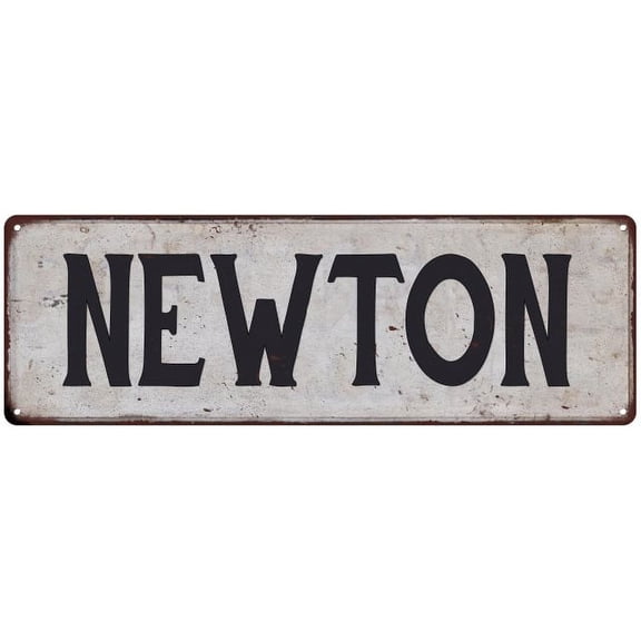 NEWTON Vintage Look Rustic Chic Metal Sign 6x18 106180036477