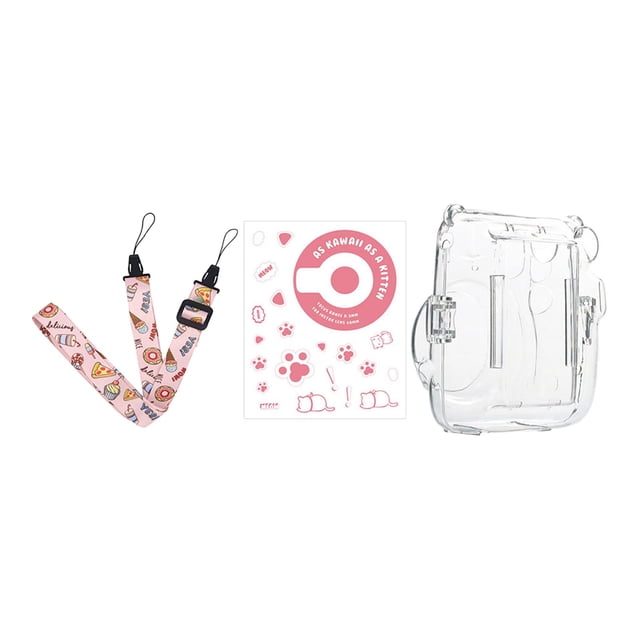 TISHITA Camera Protective Clear Case with Photo Pocket Storing Photos with Strap Camera A