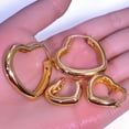thumbnail image 4 of 14K Gold Plating Heart Hoop Earrings for Women Small Heart Big Heart Shaped Huggie Hypoallergenic Cartilage Huggies Earings for Jewelry Gifts 2 Pairs, 4 of 9