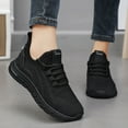 thumbnail image 2 of Dakaela Womens Fashion Sneakers Knit Breathable Casual Walking Shoes Gym Workout Slip on Shoes Black 7.5, 2 of 6