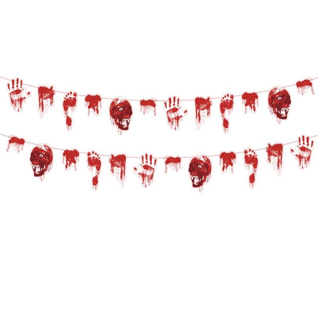 Guirnalda de papel para decoración del hogar, pancarta de Halloween, accesorios de fantasma de murciélago de terror, feliz fiesta de Halloween, Navidad