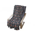 thumbnail image 3 of Floral Soft Flannel Fleece Blanket, Composition of Repeating Roses and Tiny Flowers Spring Season Layout, Cozy Plush for Indoor and Outdoor Use, 70" x 90", Dark Indigo and Multicolor, by Ambesonne, 3 of 5