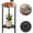 Colorful Butterfly, variant on 2-Tier Metal Round Side Table Black Accent Coffee Tables Small Space Corner Plant Stand Shelf for Indoor Outdoor Use Patio Balcony End Table Laser-Cut Floral Pattern Weather-Resistant