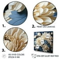 thumbnail image 3 of Designart "Blue Accents: The Beauty Of White And Blue Mums III" Chrysanthemums Floater Framed Wall Art Prints, 3 of 5