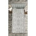 thumbnail image 3 of Ambesonne East Quilted Bedspread Set 2 Pcs, Floral Paisley Lace Like, Twin Size, Black and White, 3 of 3