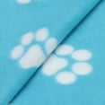 thumbnail image 2 of Pet Blanket for Dog Cat Animal Paw Double-sided Fleece Blankets All Year Round Puppy Kitten Bed Sleep Mat 60x70cm (Light Blue Background with White Paws), 2 of 7