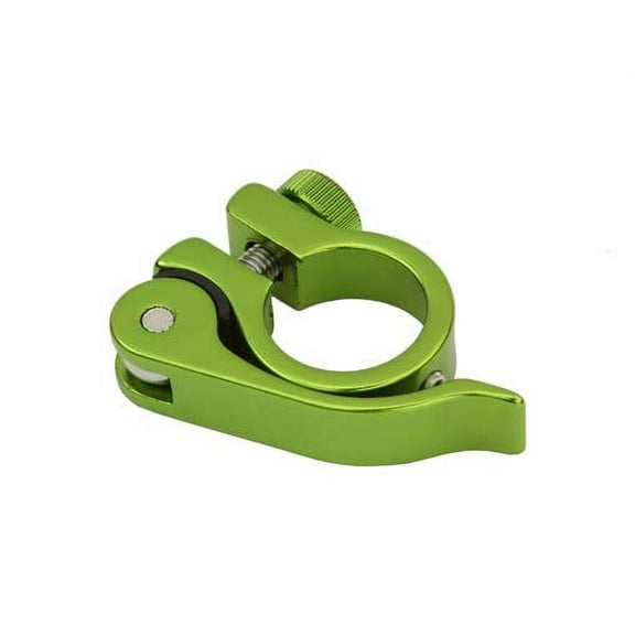 Alloy Seat Post Clamp 25.4 QR Green.