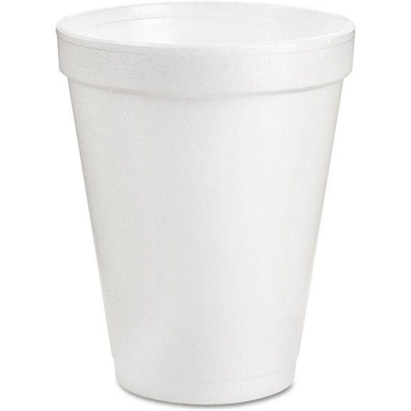 GeSHOP Drink Foam Cups, 8oz, White, 25/Pack
