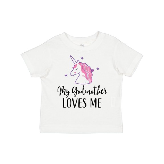 Inktastic Godmother Loves Me Unicorn Girls Girls Toddler T-Shirt