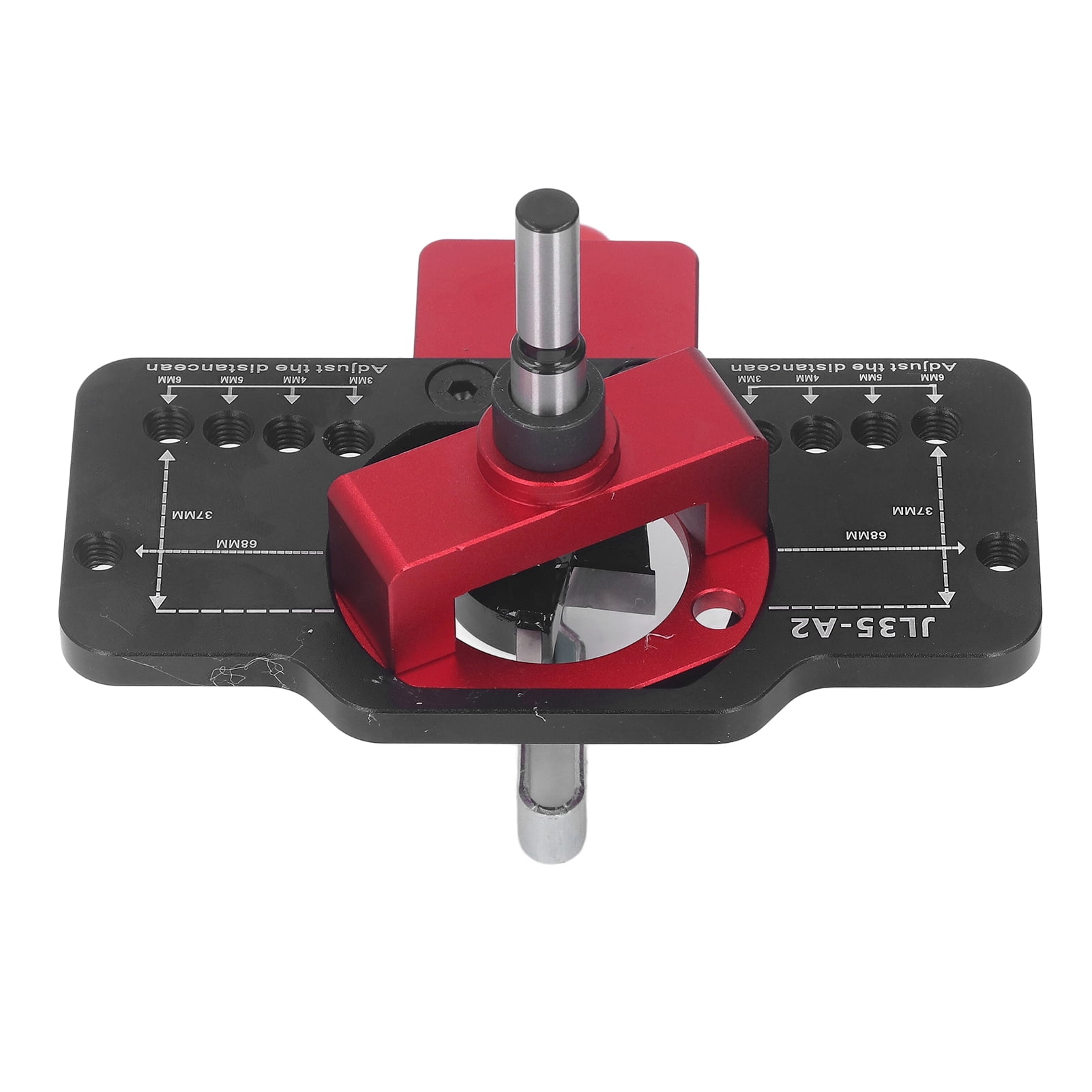 YAHHU 35mm Hinge Jig Drilling Hole Puncher, Aluminum Alloy Concealed Hinge Drill Guide Locator Set for Cabinet Door Installation, High Precision Woodworking Hole Auxiliary Tool Kit